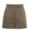 Thom Browne Cotton Twill Sack Shorts In Green