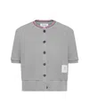 Thom Browne Cotton Waffle Short Sleeve Cardigan