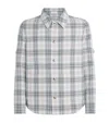Thom Browne Plaid Armband Cotton Blend Utility Jacket In White