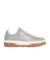 Thom Browne Court Lace-up Sneakers In Gray