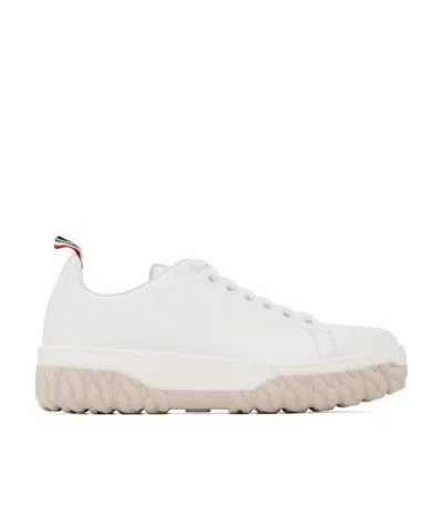 Thom Browne Court Low-top Sneakers In White