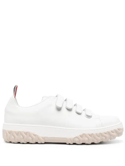 Thom Browne Court Touch-strap Sneakers In White