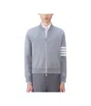 Thom Browne Crab Gem Icon Cotton Bomber Jacket In Gray