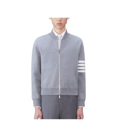 Thom Browne Crab Gem Icon Cotton Bomber Jacket In Gray