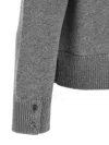 Thom Browne 4bar Half Zip Sweater In Gray