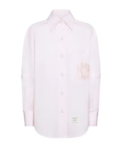 Thom Browne Crest Embroidery Shirt In White