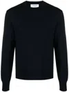 Thom Browne Crew-neck Cotton Jumper In Blue