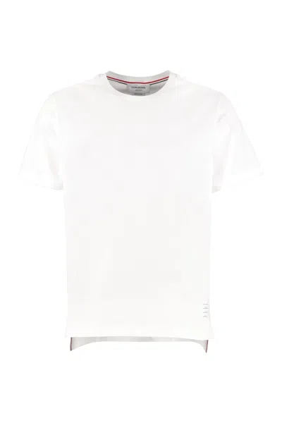 Thom Browne Crew-neck Cotton T-shirt In White