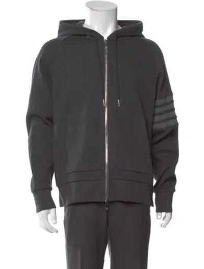 Pre-owned Thom Browne Crew Neck Long Sleeve Hoodie In Gray
