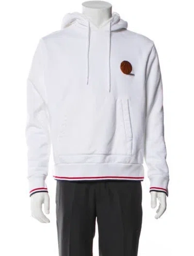 Pre-owned Thom Browne Crew Neck Long Sleeve Hoodie In White