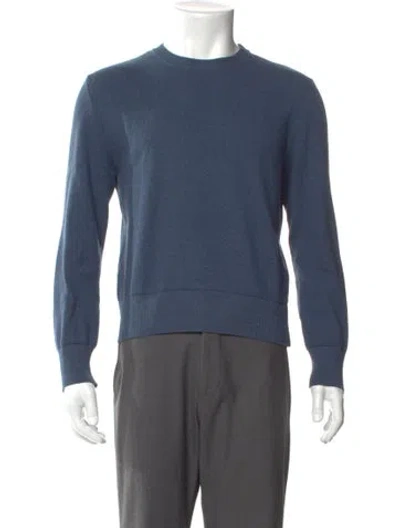 Pre-owned Thom Browne Crew Neck Long Sleeve Pullover In Blue
