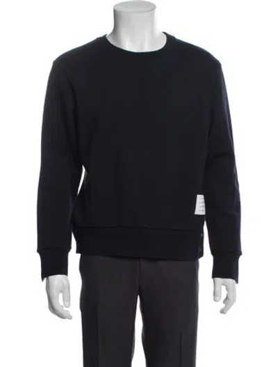 Pre-owned Thom Browne Crew Neck Long Sleeve Pullover In Blue
