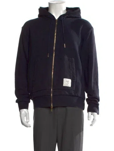 Pre-owned Thom Browne Crew Neck Long Sleeve Pullover In Blue