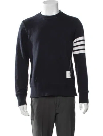 Pre-owned Thom Browne Crew Neck Long Sleeve Sweatshirt In Blue