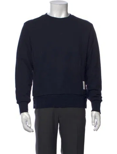 Pre-owned Thom Browne Crew Neck Long Sleeve Sweatshirt In Blue