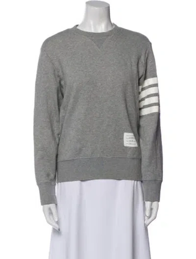 Pre-owned Thom Browne Crew Neck Long Sleeve Sweatshirt In Gray