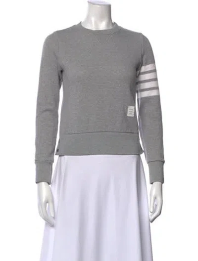 Pre-owned Thom Browne Crew Neck Long Sleeve Sweatshirt In Gray