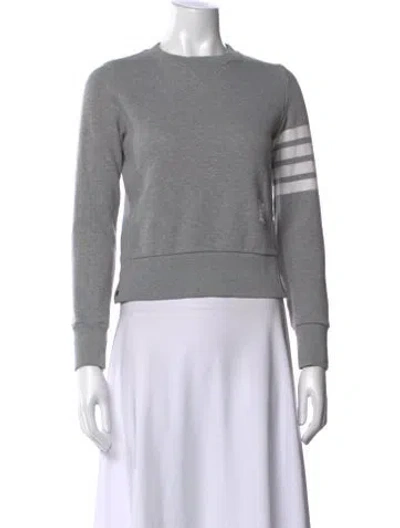 Pre-owned Thom Browne Crew Neck Long Sleeve Sweatshirt In Grey
