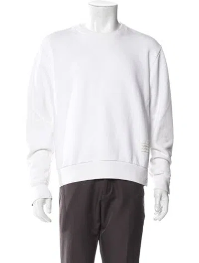 Pre-owned Thom Browne Crew Neck Long Sleeve Sweatshirt In White