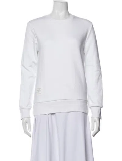 Pre-owned Thom Browne Crew Neck Long Sleeve Sweatshirt In White