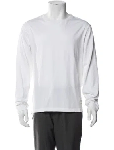 Pre-owned Thom Browne Crew Neck Long Sleeve T-shirt In White