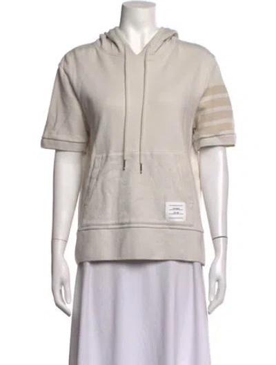 Pre-owned Thom Browne Crew Neck Short Sleeve Hoodie In Neutrals
