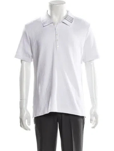 Pre-owned Thom Browne Crew Neck Short Sleeve Polo Shirt In White