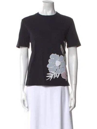 Pre-owned Thom Browne Crew Neck Short Sleeve T-shirt In Blue