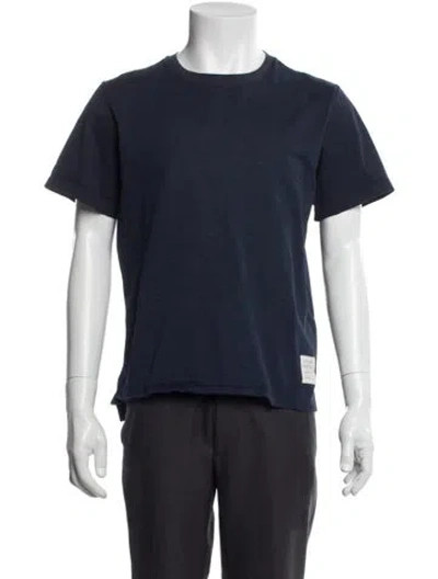 Pre-owned Thom Browne Crew Neck Short Sleeve T-shirt In Blue