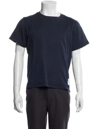 Pre-owned Thom Browne Crew Neck Short Sleeve T-shirt In Blue