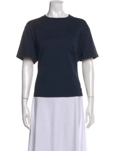 Pre-owned Thom Browne Crew Neck Short Sleeve T-shirt In Blue