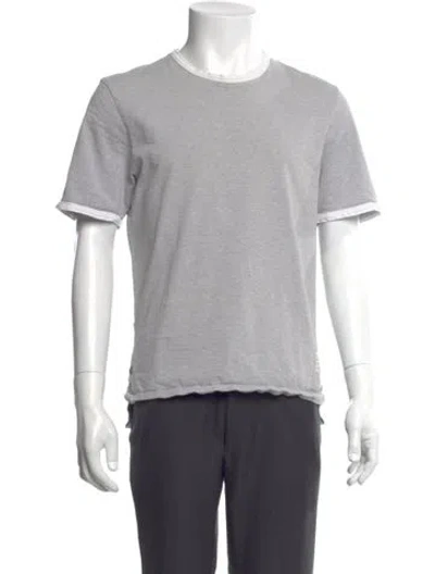 Pre-owned Thom Browne Crew Neck Short Sleeve T-shirt In Gray