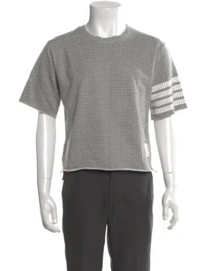 Pre-owned Thom Browne Crew Neck Short Sleeve T-shirt In Gray