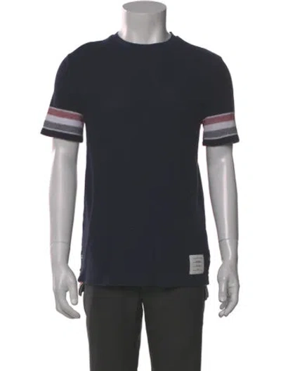 Pre-owned Thom Browne Crew Neck Short Sleeve T-shirt In Gray