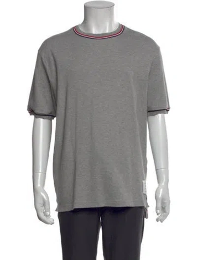 Pre-owned Thom Browne Crew Neck Short Sleeve T-shirt In Gray