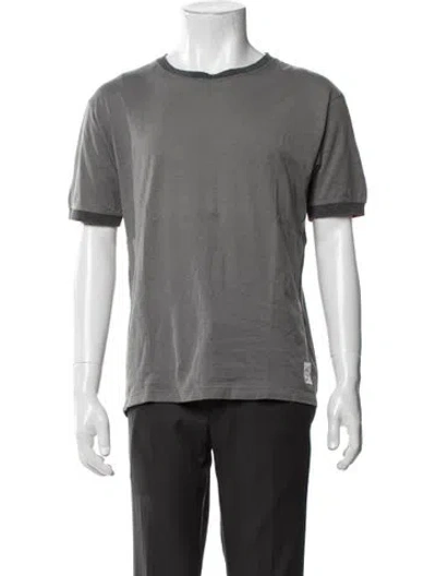 Pre-owned Thom Browne Crew Neck Short Sleeve T-shirt In Grey