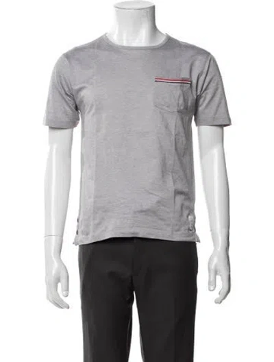 Pre-owned Thom Browne Crew Neck Short Sleeve T-shirt In Grey