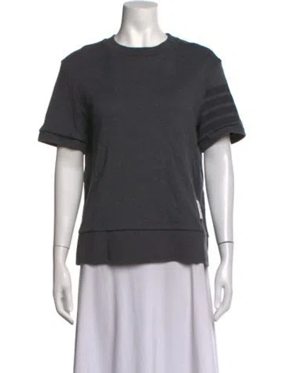 Pre-owned Thom Browne Crew Neck Short Sleeve T-shirt In Grey