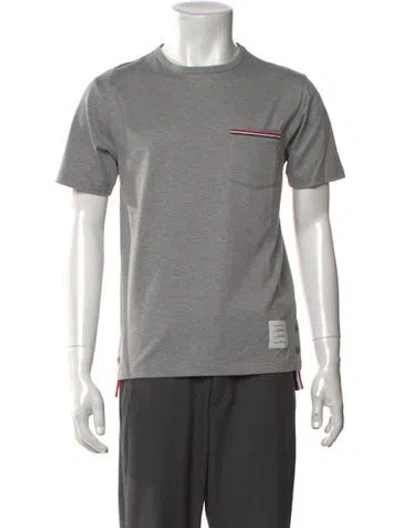 Pre-owned Thom Browne Crew Neck Short Sleeve T-shirt W/ Tags In Grey