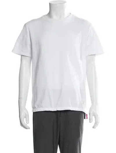 Pre-owned Thom Browne Crew Neck Short Sleeve T-shirt In White