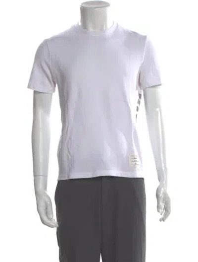 Pre-owned Thom Browne Crew Neck Short Sleeve T-shirt In White