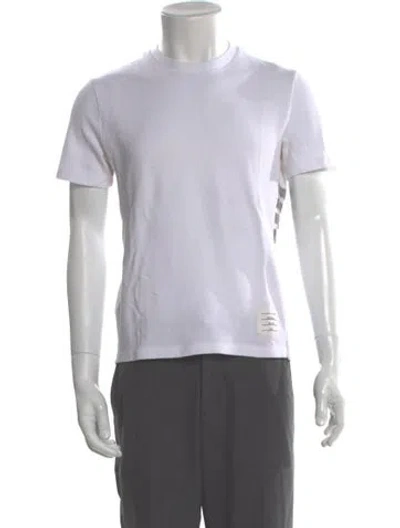 Pre-owned Thom Browne Crew Neck Short Sleeve T-shirt In White