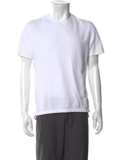Pre-owned Thom Browne Crew Neck Short Sleeve T-shirt In White
