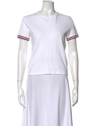 Pre-owned Thom Browne Crew Neck Short Sleeve T-shirt In White