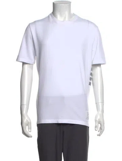 Pre-owned Thom Browne Crew Neck Short Sleeve T-shirt In White