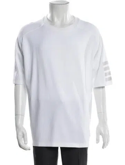 Pre-owned Thom Browne Crew Neck Short Sleeve T-shirt In White