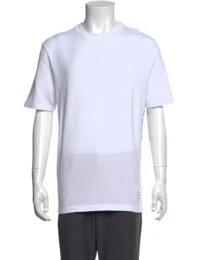 Pre-owned Thom Browne Crew Neck Short Sleeve T-shirt In White