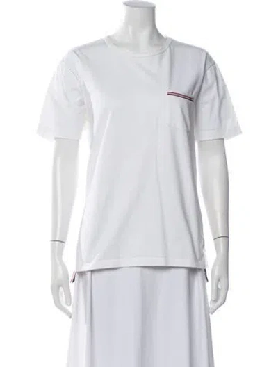 Pre-owned Thom Browne Crew Neck Short Sleeve T-shirt In White