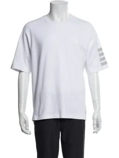Pre-owned Thom Browne Crew Neck Short Sleeve T-shirt In White