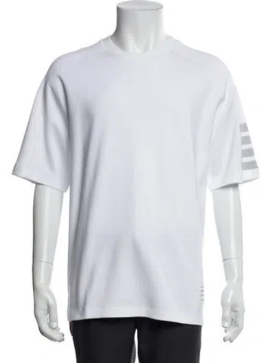 Pre-owned Thom Browne Crew Neck Short Sleeve T-shirt In White